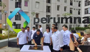 Wakil Menteri BUMN Kartika Wirjoatmodjo dalam peluncuran proyek The New Face of Samesta Sentraland Cengkareng yang dikembangkan oleh Perum Perumnas, Senin (13/5/2024). (Maul/Liputan6.com)