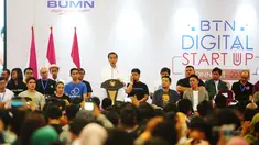 Presiden Joko Widodo (Jokowi) memberikan sambutan saat membuka Digital Startup Connect 2018 di Balai Kartini, Jakarta, Jumat (7/12). Digital Startup Connect 2018 merupakan acara yang membahas ekosistem startup di Indonesia. (Liputan6.com/Angga Yuniar)