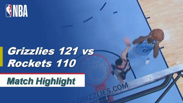 Berita Video Highlights NBA 2019-2020, Memphis Grizzlies Vs Houston Rockets 121-110