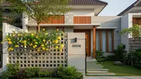 6 Ide Pagar Beton Ekspos dengan Sentuhan Tanaman Rambat, Fasad Rumah Makin Modern dan Asri