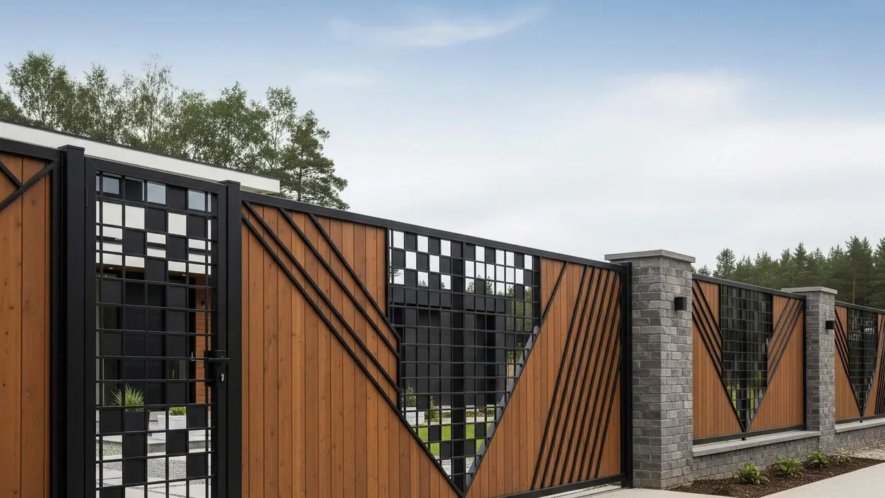 Model Pagar Rumah Klasik Modern Motif Geometris Kontemporer