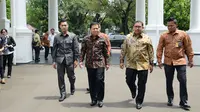 Ketua DPR RI Setya Novanto didampingi empat Wakil Ketua DPR bertemu Presiden Jokowi membahas pemerataan ekonomi.