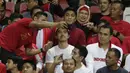 Putra Presiden Joko Widodo, Kaesang Pangarep, menonton laga Piala AFF 2018 antara Singapura melawan Timnas Indonesia di Stadion Nasional, Singapura, Jumat (9/11). Singapura menang 1-0 atas Indonesia. (Bola.com/M Iqbal Ichsan)