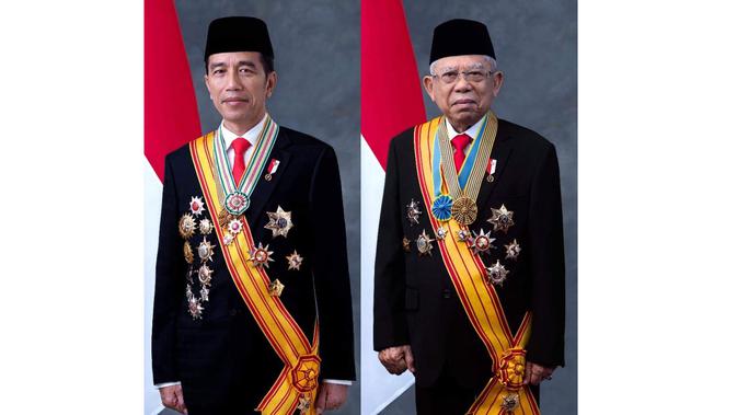 Hasil foto kenegaraan Jokowi-Ma'ruf yang dipotret oleh Darwis Triadi. (sumber: Darwis Triadi via twitter @arbainrambey)