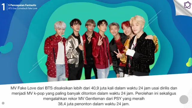 [Bintang] 5 Pencapaian Fantastis BTS Usai Comeback Fake Love