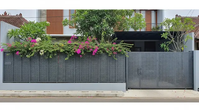 Desain Pagar Anti Panjat yang Tetap Elegan Tanpa Terlihat Seperti Benteng Model Perforated Metal