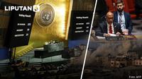 Banner Infografis PBB Serukan Resolusi Gencatan Senjata di Gaza. (Foto: AFP)