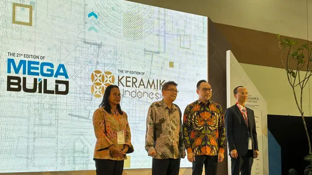 Acara pembukaan MEGABUILD dan Keramika Indonesia 2024, di Jakarta Convention Center (JCC), Kamis (9/5/2024). (Foto: Liputan6.com/Tira Santia)