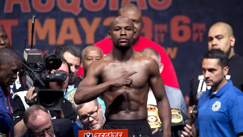 Acara timbang badan Floyd Mayweather vs Manny Pacquiao