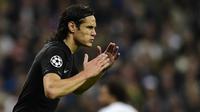 Striker Paris Saint-Germain asal Uruguay, Edinson Cavani. (AFP PHOTO/Javier Soriano)