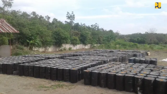 Proyek aspal karet Kementerian PUPR