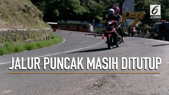 Kawasan Puncak masih ditutup oleh kepolisian usai longsor yang kembali terjadi Kamis dini hari.