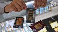 Di Pegadaian, pada Rabu (14/5/2025), harga emas yang dijual mengalami penurunan pada setiap jenisnya. (Liputan6.com/Angga Yuniar)