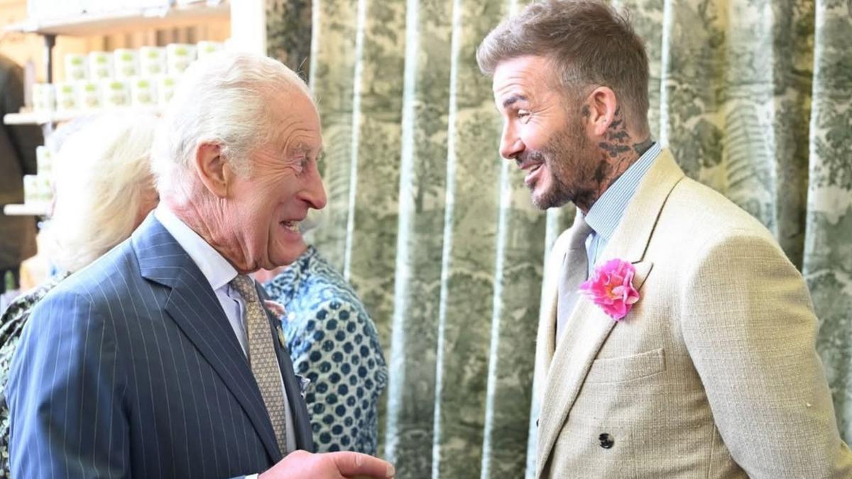 David Beckham Pakai Aksesori Menyentuh Saat Temui Raja Charles III Usai Putranya Makan Malam dengan Pangeran Harry