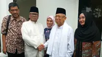 Cawapres Ma'ruf Amin dan Ketua DPD Oesman Sapta Odang menggelar silaturahmi. Senin (3/6/2019). (Merdeka.com/Intan Umbari)