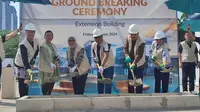 RS EMC Sentul Jawa Barat hari ini melakukan ground breaking ceremony dalam pembangunan gedung baru demi meningkatkan kualitas layanan ke pasien. (Foto: Liputan6/Achmad Sudarno)