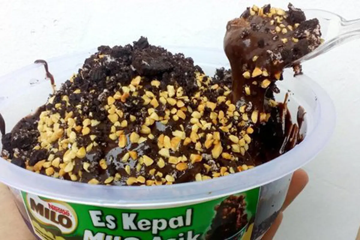 Cara membuat es Milo kepal