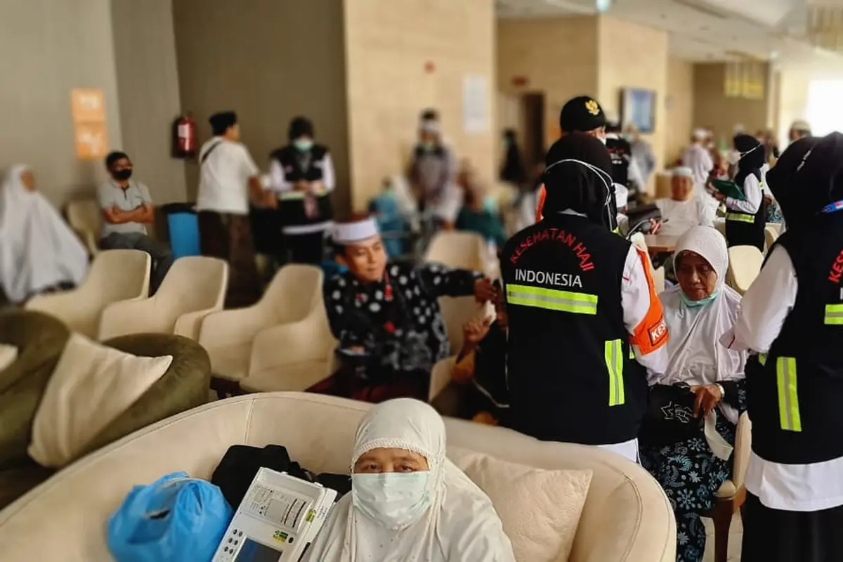 KKHI Makkah melakukan skrining dan identifikasi jemaah haji sakit yang bisa mengikuti layanan safari wukuf di Arafah. (FOTO: MCH PPIH ARAB SAUDI 2023)