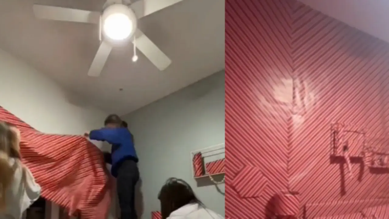 Dekorasi Kamar Pakai Kertas Kado