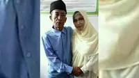 Kakek Badu (56), sesaat setelah menikahi Ika Nurjannah, perawan 17 tahun, di KUA Wundulako, Kabupaten Kolaka, Sulawesi Tenggara, Senin, 20 November 2017. (Liputan6.com/Ahmad Abar Fua)