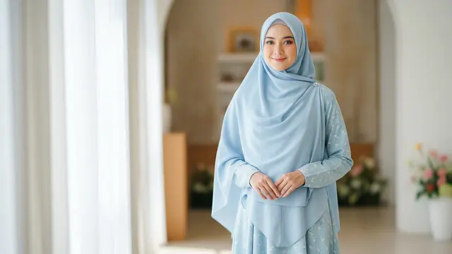 Model Gamis Minimalis untuk Pengajian (Image by Gemini AI)