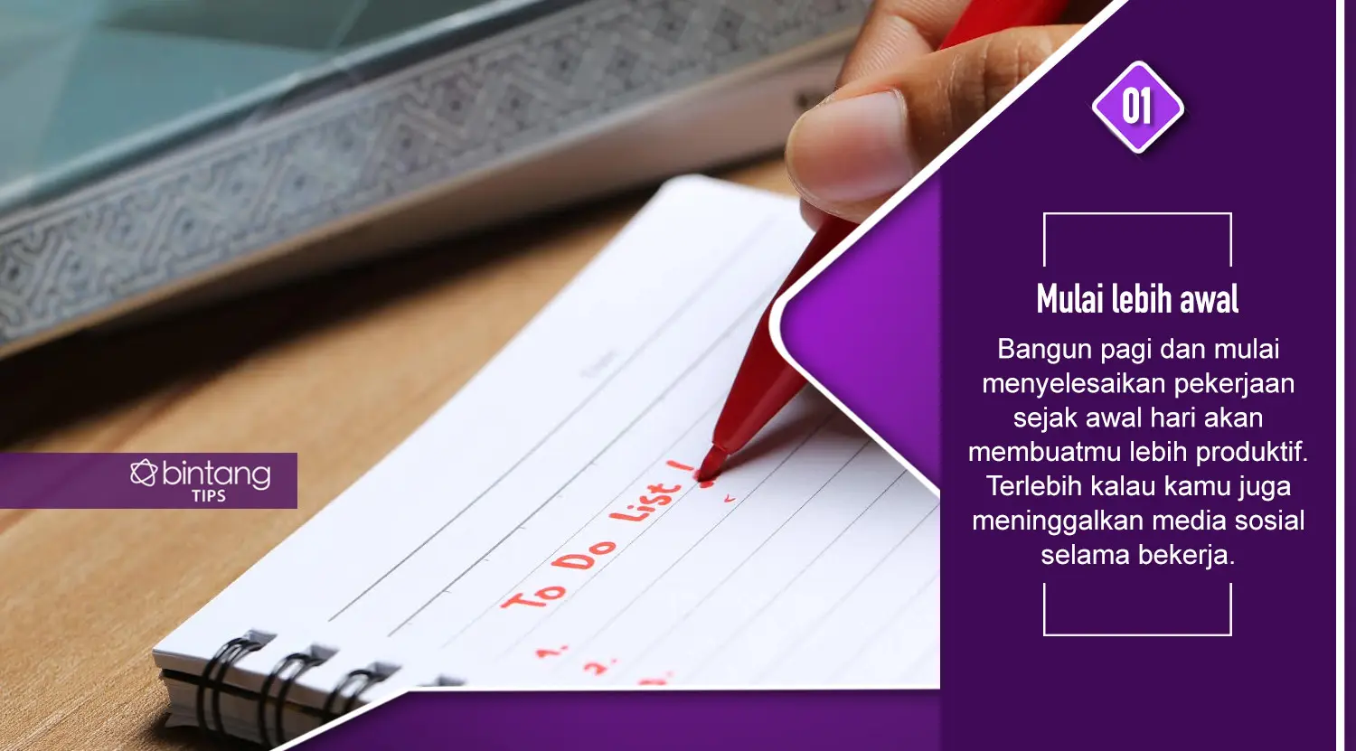 Cara mudah tingkatkan produktivitas. (Foto: Adrian Putra, Digital Imaging: M. Iqbal Nurfajri/Bintang.com)