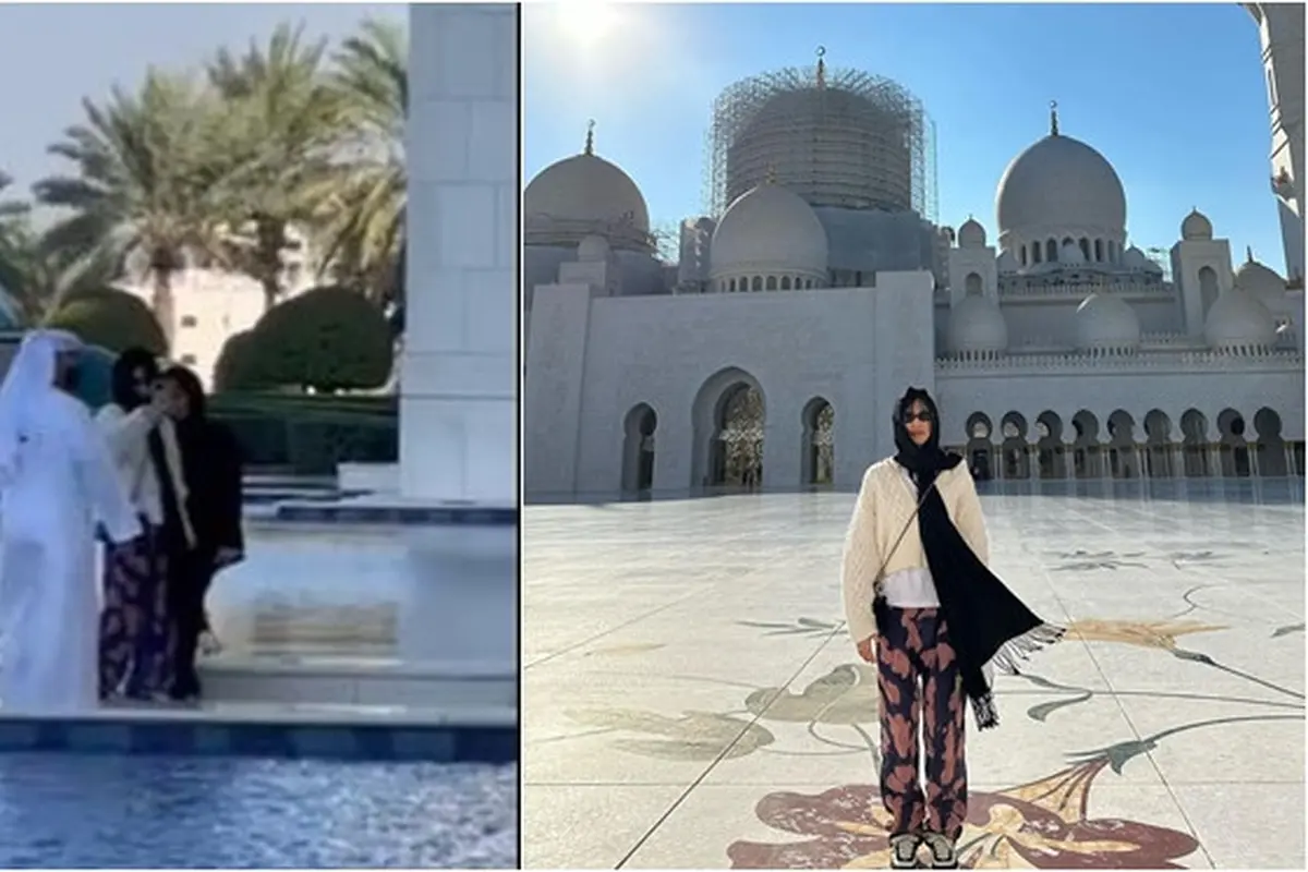6 Potret Jennie BLACKPINK Pakai Kerudung saat Kunjungi Grand Mosque Abu Dhabi