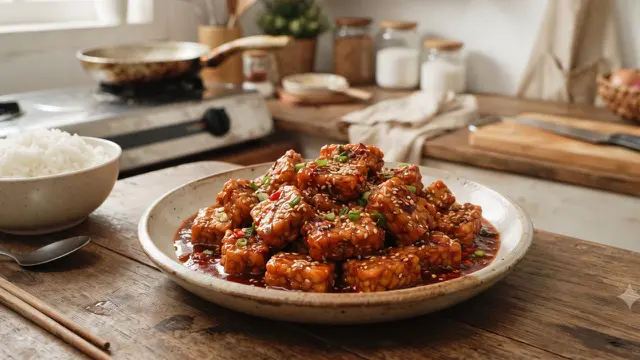 Cara Membuat Tempe Saus Korea Pedas Manis