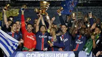PSG juara Piala Liga Prancis. (REUTERS/Jacky Naegelen)