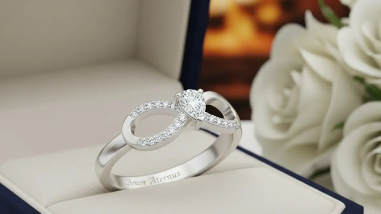 Ilustrasi Model Cincin Nikah Infinity yang Elegan dan Bermakna/Gemini AI