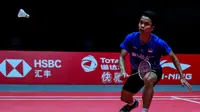 Anthony Sinisuka Ginting di BWF World Tour Finals 2019, Kamis (12/12/2019). (PBSI)