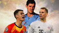 Ilustrasi - Kepa Arrizabalaga, Thibaut Courtois, Manuel Neuer (Bola.com/Adreanus Titus)