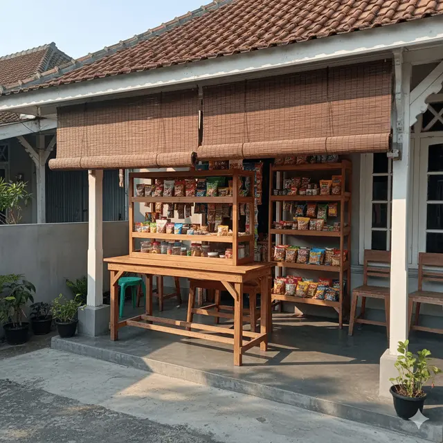 Desain Warung Mini di Sudut Rumah Tanpa Renovasi Besar. Gemini
