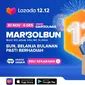 Festival belanja online Lazada 12.12, atau akan disebut Garbolnas (Tiga Hari Belanja Online Nasional) nanti akan berlangsung selama 3 hari penuh dari tanggal 12 – 14 Desember 2020.