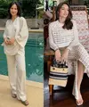 Lihat di sini beberapa gaya artis tanpa gamis di Hari Lebaran.