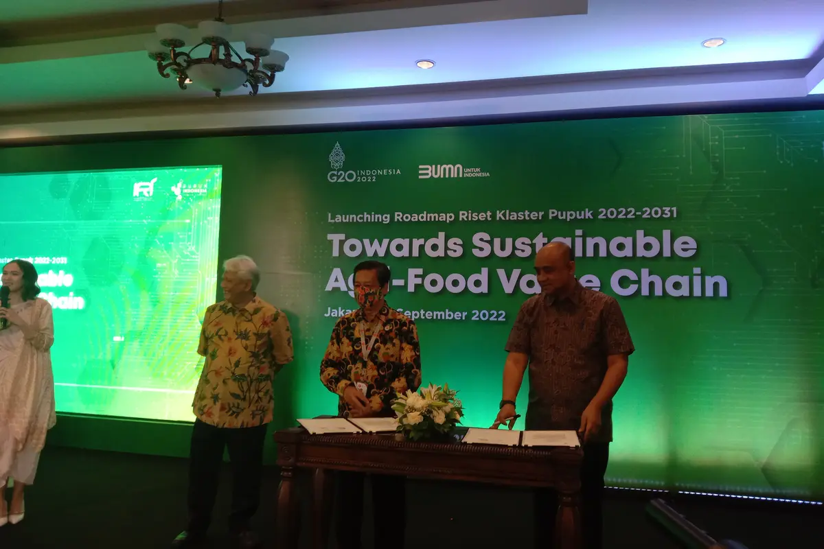 PT Pupuk Indonesia (Persero) resmi meluncurkan Roadmap Riset Klaster Pupuk 2022-2031.