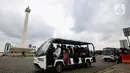 Dengan jam operasional yang diperpanjang, warga yang berkunjung memiliki kesempatan lebih untuk menikmati pemandangan Jakarta dari puncak Monas hingga malam hari. (Liputan6.com/Angga Yuniar)