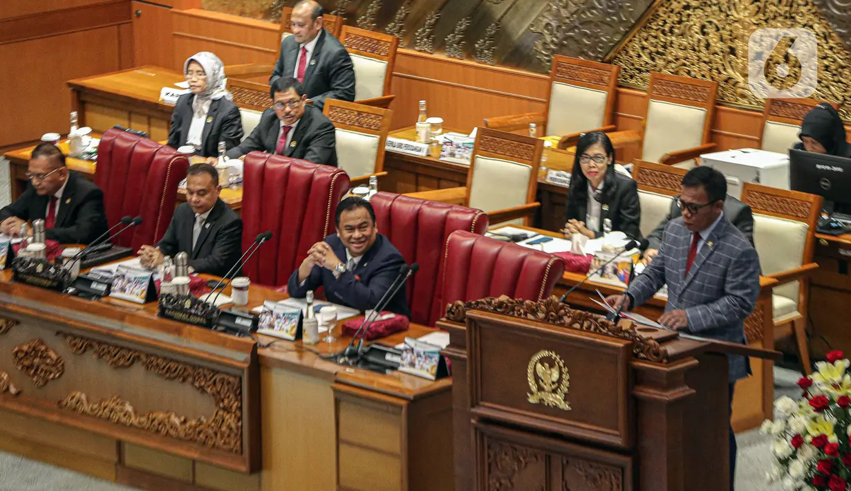 Dasco mengatakan, rapat paripurna ini melibatkan sebanyak 445 dari 575 anggota DPR. (Liputan6.com/Faizal Fanani)