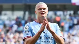 Sementara di Grup G striker anyar Manchester City, Erling Haaland, dipaksa melawan klub yang membesarkan namanya. Bomber berusia 22 tahun itu menjelma menjadi mesin gol saat berseragam Borussia Dortmund. (AFP/Oli Scarff)