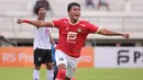 <p>Pemain FC Bekasi City, Aji Joko Sutopo melakukan selebrasi setelah mencetak gol kedua timnya ke gawang Malut United pada laga ketiga Grup Y babak 12 besar Pegadaian Liga 2 2023/2024 di Stadion Singaperbangsa, Karawang, Kamis (18/1/2024). (Bola.com/M Iqbal Ichsan)</p>