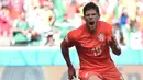 Meski hanya diplot sebagai pelapis, Klaas-Jan Huntelaar sukses menjadi salah satu penyerang paling tajam di Timnas Belanda. Ia selalu menampilkan performa terbaiknya dengan mencetak 42 gol dari 76 laga. Penampilan terbaiknya ketika Kualifikasi Euro 2012 dengan mencetak 12 gol. (AFP/Damien Meyer)