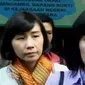 Upaya banding dicabut oleh Veronica Tan yang datang bersama adik Ahok. (Liputan 6 SCTV)