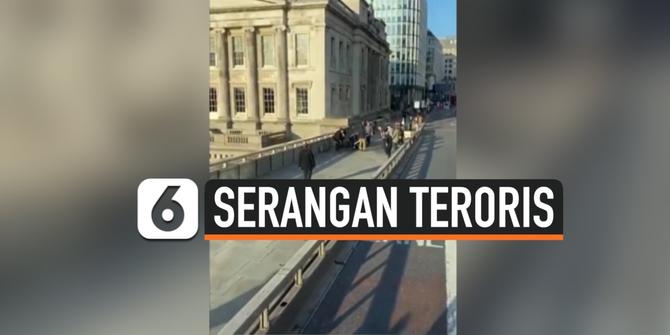 VIDEO: Detik-Detik Teroris Tikam Warga London, 2 Tewas