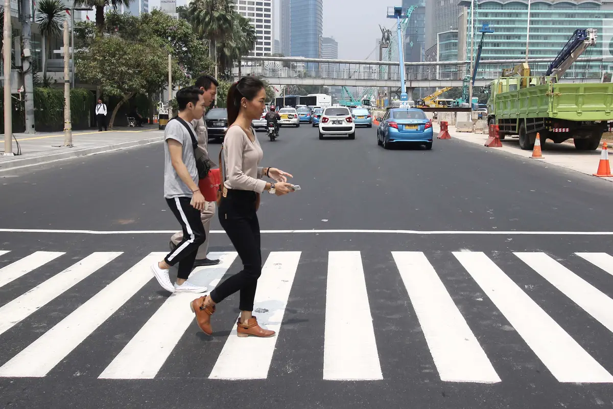 Pelican Crossing di Thamrin Pengganti JPO Mulai Difungsikan