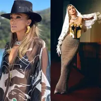 Simak di sini beberapa pilihan outfit dari para seleb yang sukses bikin mereka terlihat langsing dan awet muda. [Foto: Instagram/Artis]