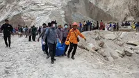 Longsor di lokasi tambang galian C Gunung Kuda, Desa Cipanas, Kecamatan Dukupuntang, Kabupaten Cirebon, Jawa Barat. (Istimewa)