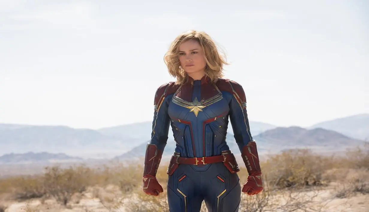 Nah, kalau ini saat Brie Larson sedang berperan menjadi Captain Marvel. Keren, bukan? (Liputan6.com/IG/captainmarvelofficial)