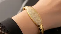 Gelang Emas Oval Solid Cocok untuk Acara Resmi dan Investasi (AI)