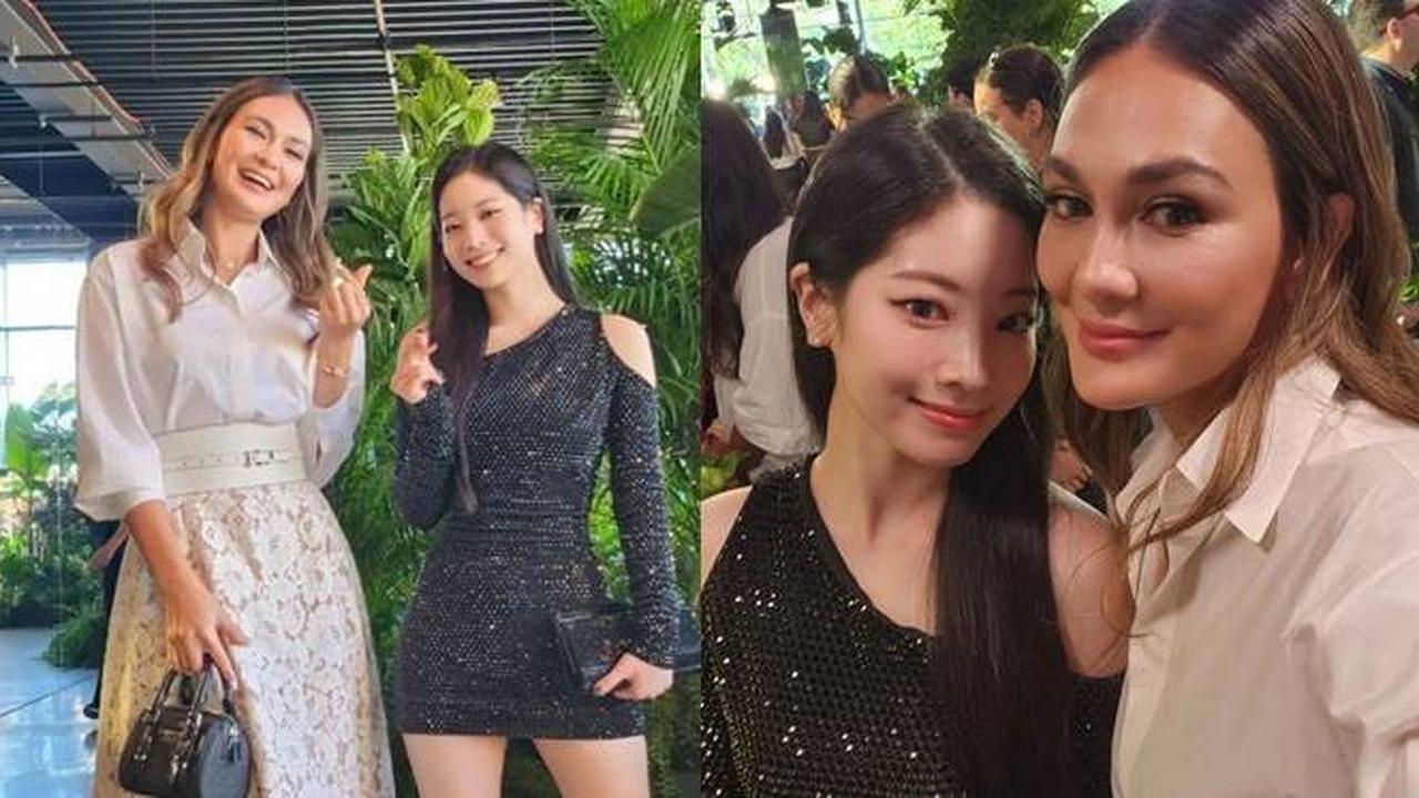 Foto Bareng Dahyun Twice, Ini Potret Luna Maya di Fashion Show Michael Kors