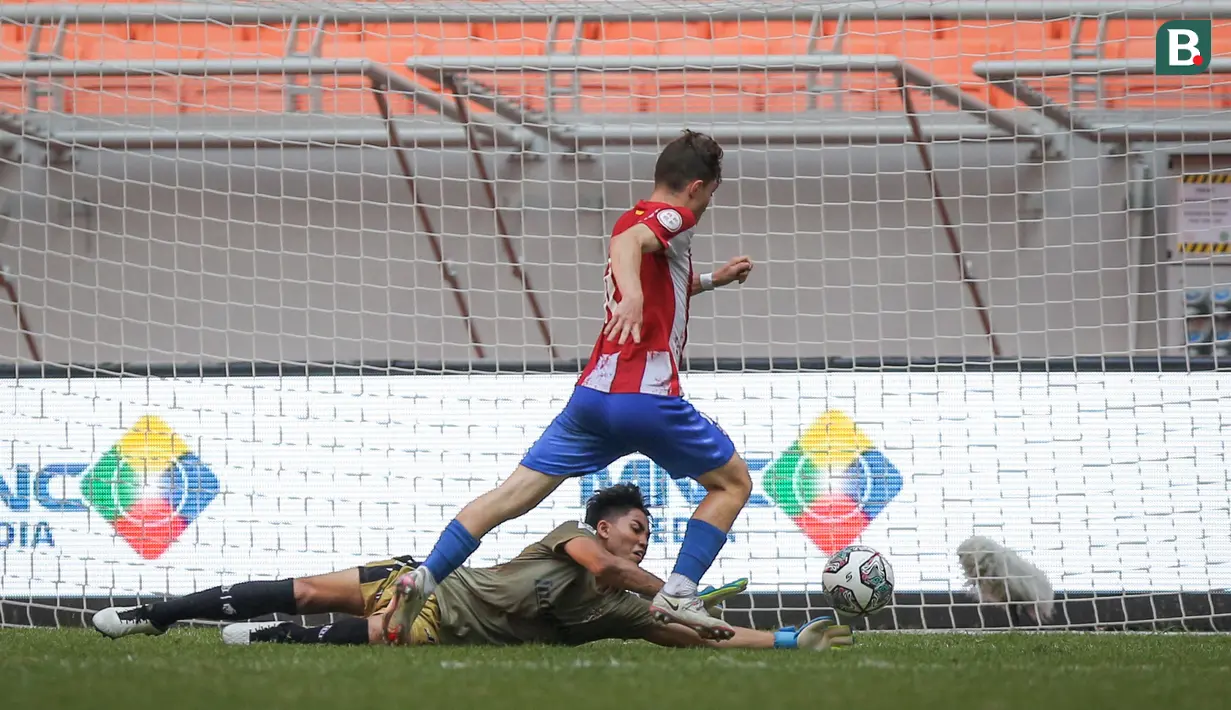 Laga Bali United U-18 melawan Atletico Madrid U-18 merupakan pertandingan perdana dalam acara International Youth Championship 2021. (Bola.com/Bagaskara Lazuardi)